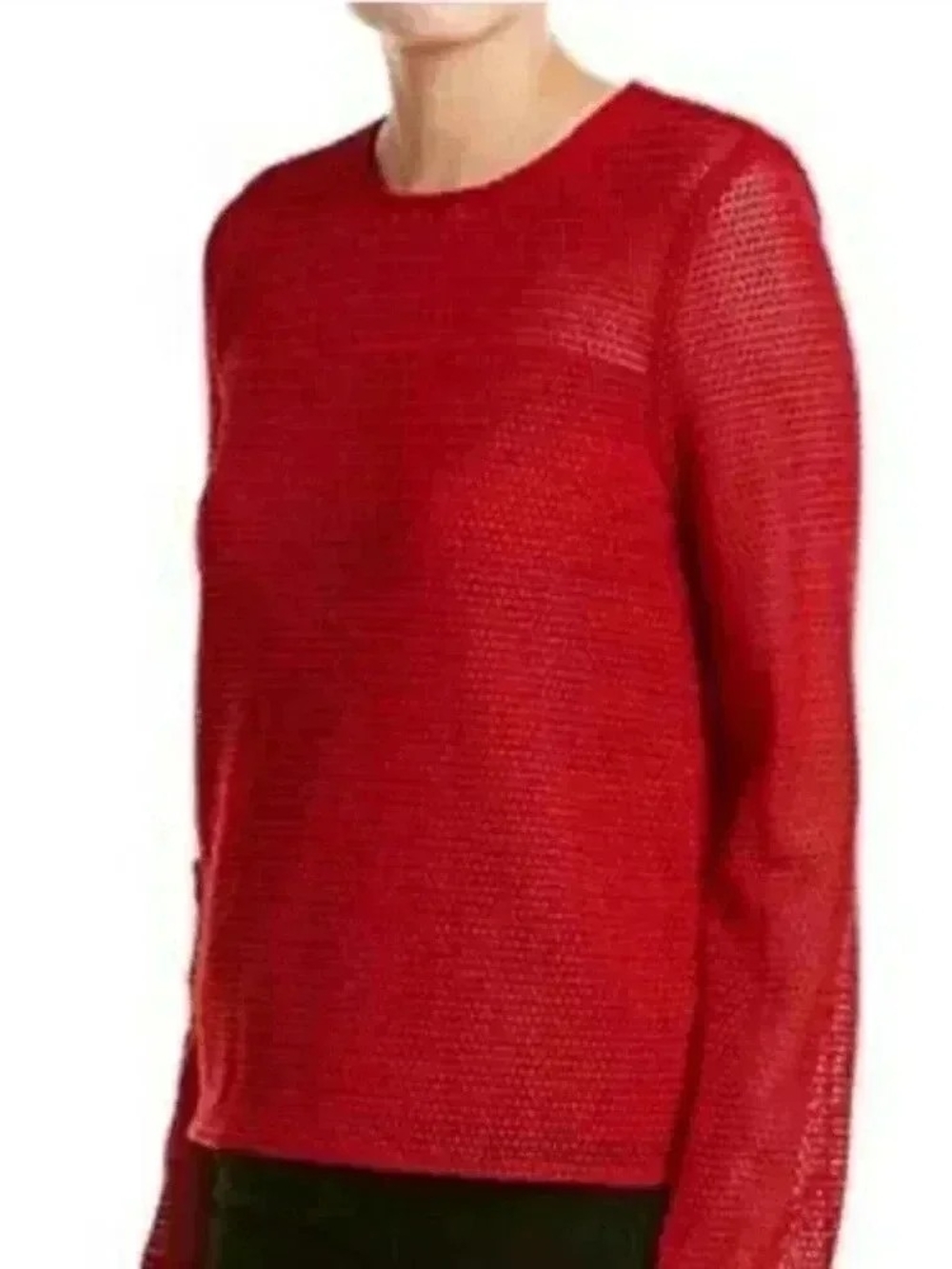 NEW Diane Von Furstenberg Red Women's Knit Sweater Top